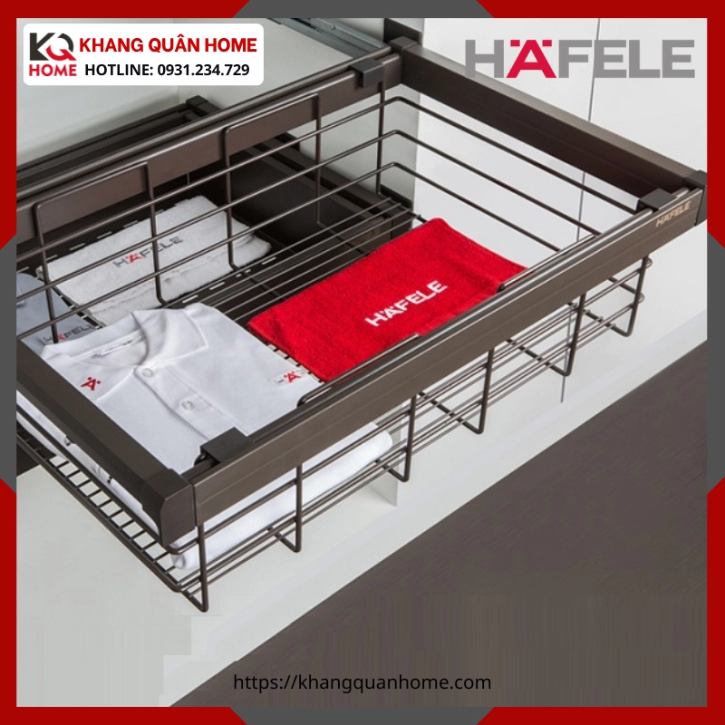 Rổ Đựng Quần Áo 600mm Hafele màu Chestnut 807.95.141