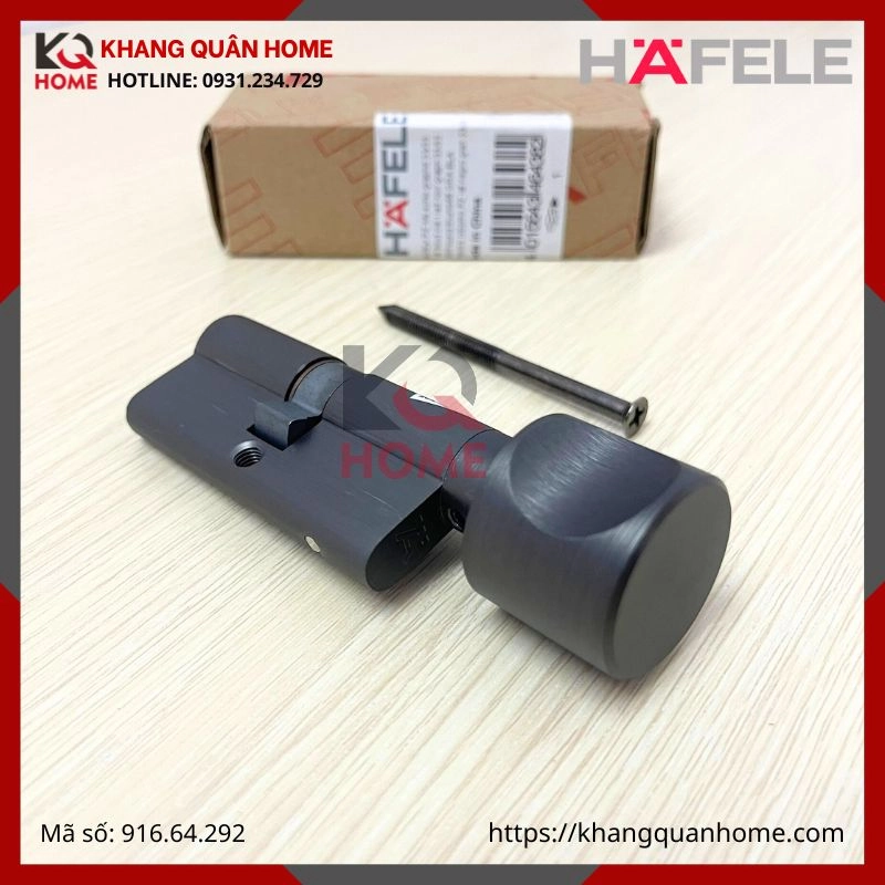 RUỘT KHÓA WC MÀU ĐEN DÀI 66MM HAFELE 916.64.292