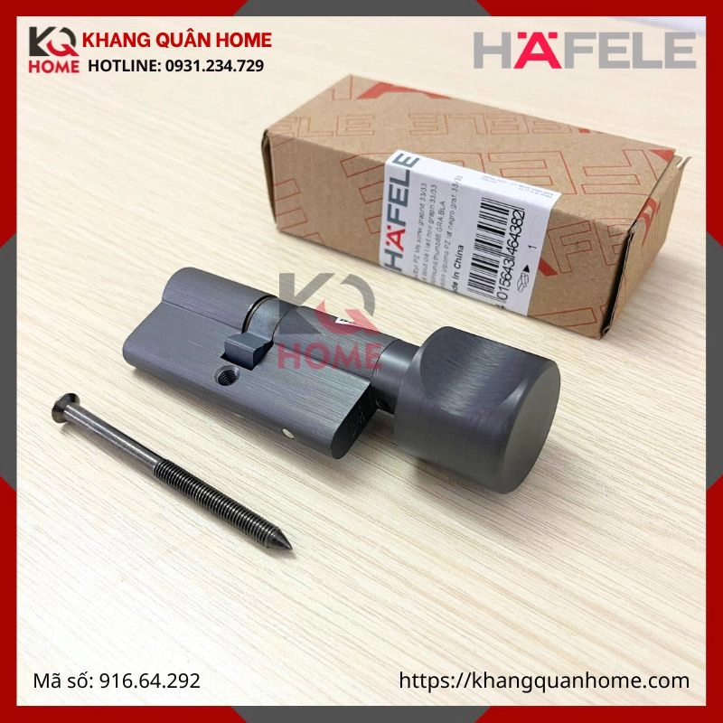 RUỘT KHÓA WC MÀU ĐEN DÀI 66MM HAFELE 916.64.292