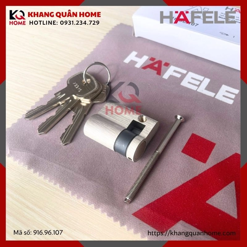 Ruột Khóa 1 Đầu Chìa 40mm Hafele 916.96.107