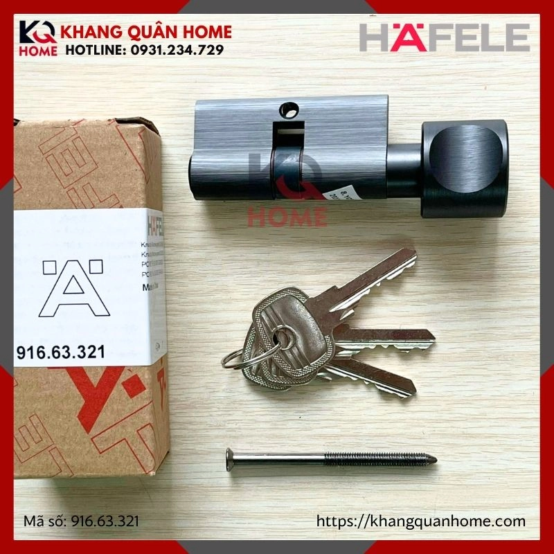 RUỘT KHÓA ĐẦU VẶN ĐẦU CHÌA 61MM 916.63.321