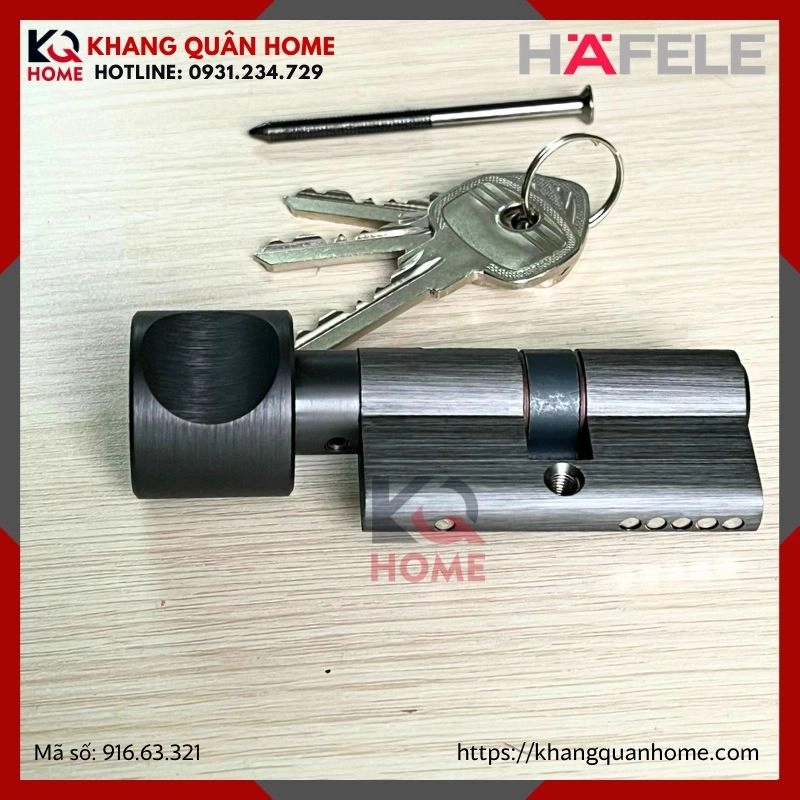 RUỘT KHÓA ĐẦU VẶN ĐẦU CHÌA 61MM 916.63.321