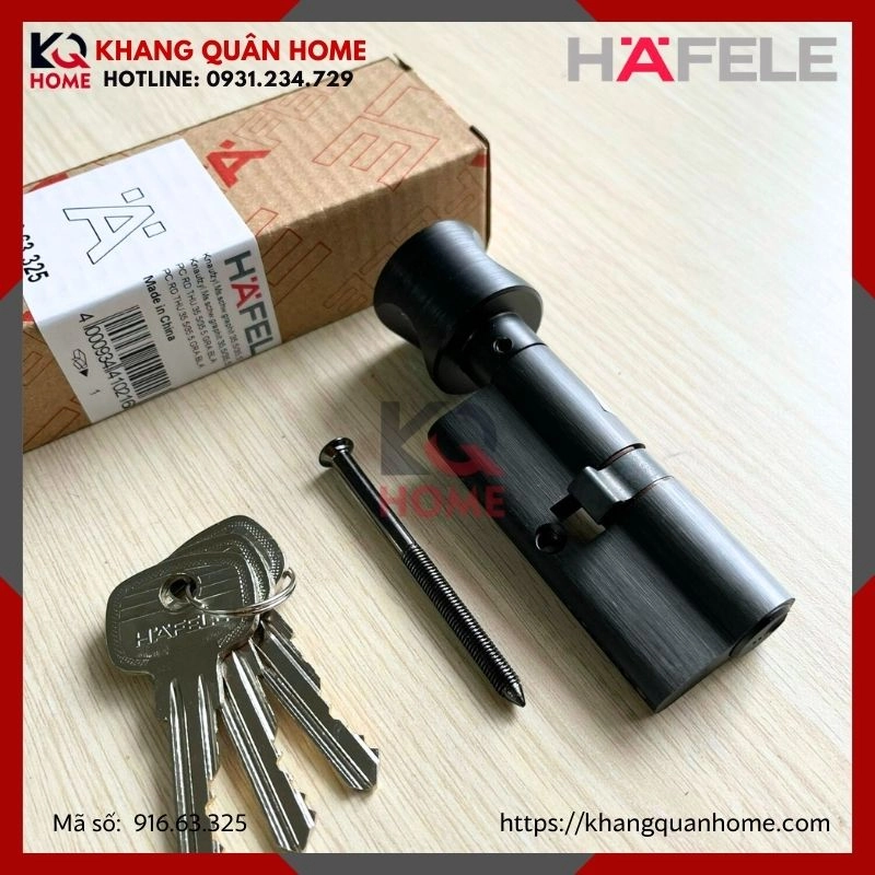 Ruột Khóa 1 Đầu Vặn 1 Đầu Chìa 71mm Hafele 916.63.325