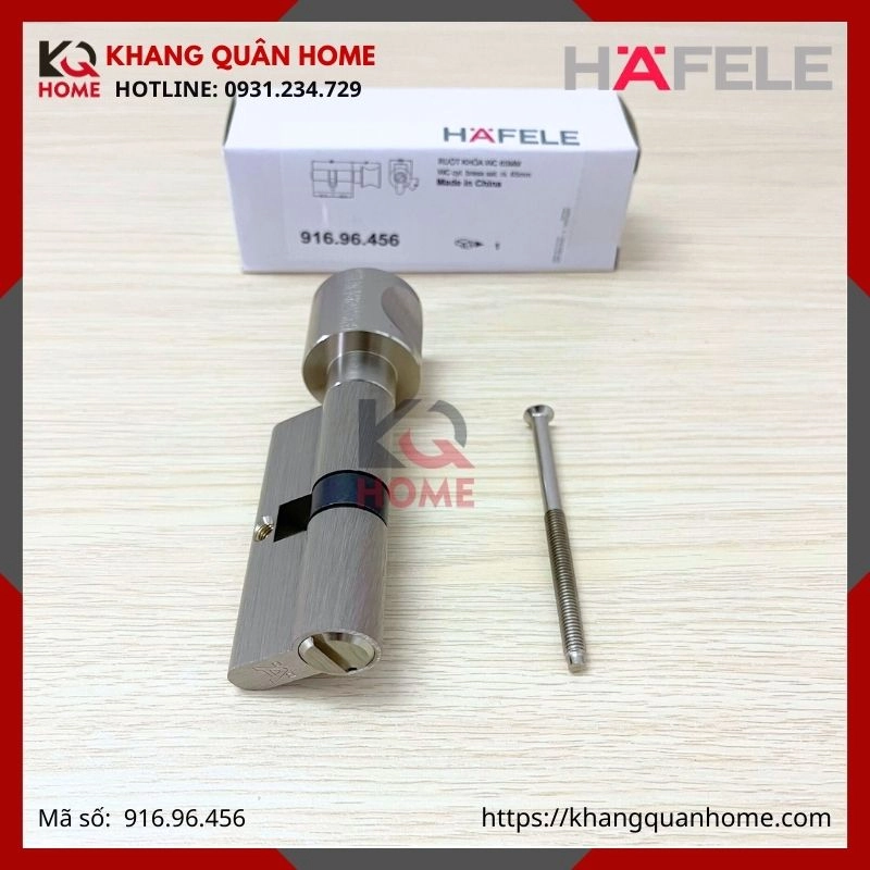 RUỘT KHÓA CỬA NHÀ WC 65MM HAFELE 916.96.456