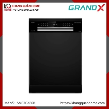 Máy Rửa Bát GrandX SMS7GX86B Màu Đen