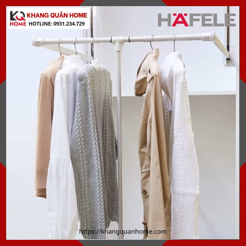Tay nâng móc áo Hafele màu Trắng