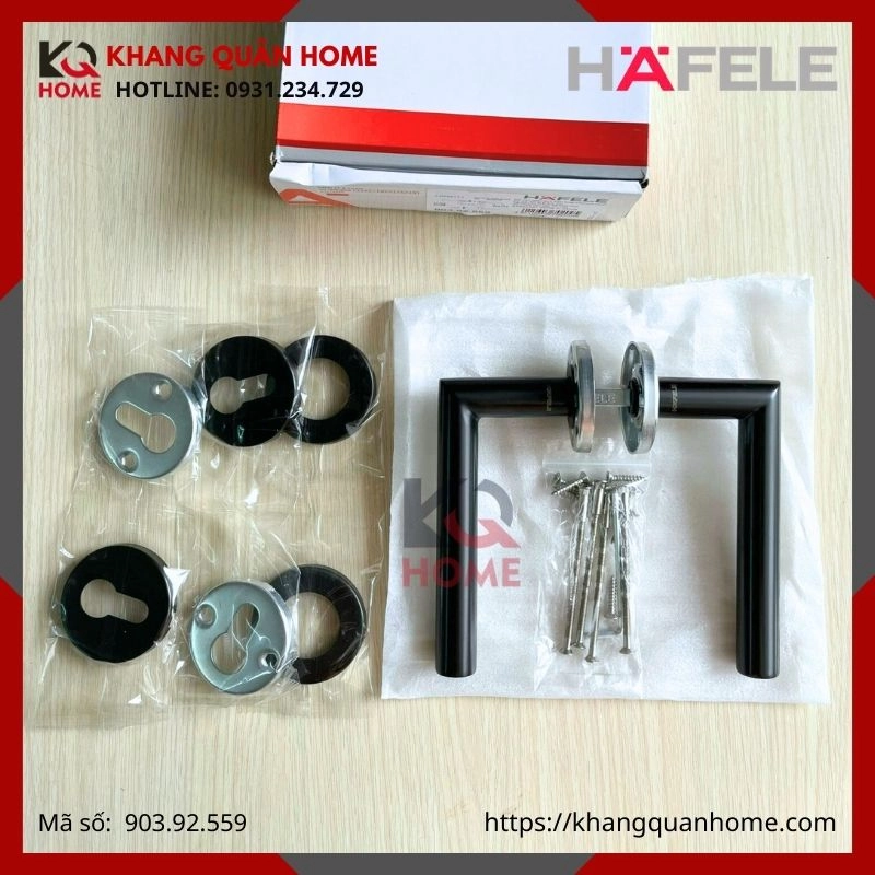 TAY NẮM GẠT CỬA PHÒNG HAFELE MÀU ĐEN 903.92.559
