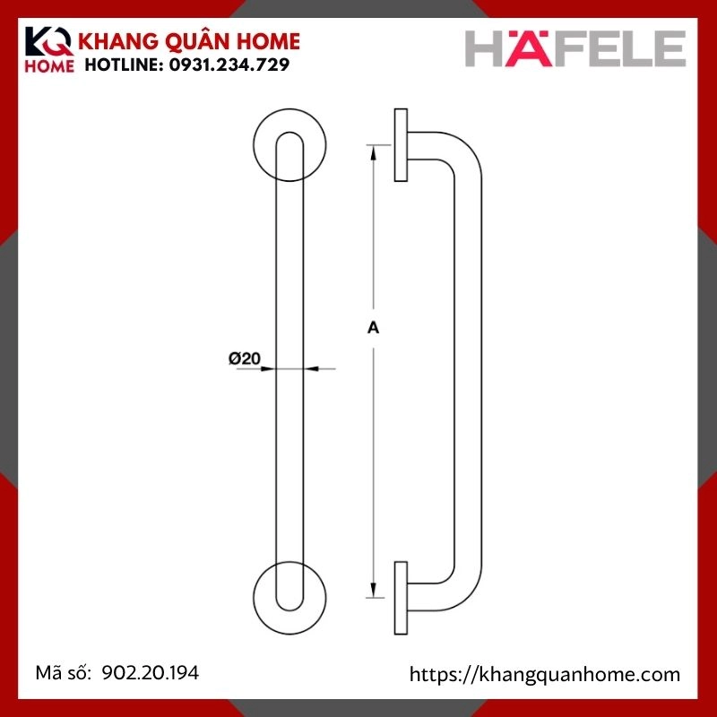 TAY NẮM CHỮ C 902.20.194 HAFELE