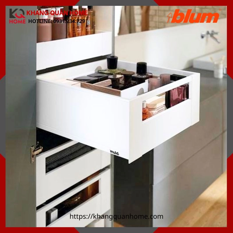 tủ đồ khô Blum Space Tower Legrabox Trắng