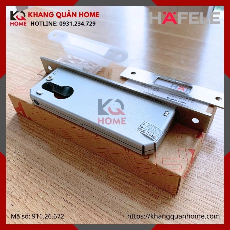 Thân khóa cửa trượt đố nhỏ hafele 911.26.672