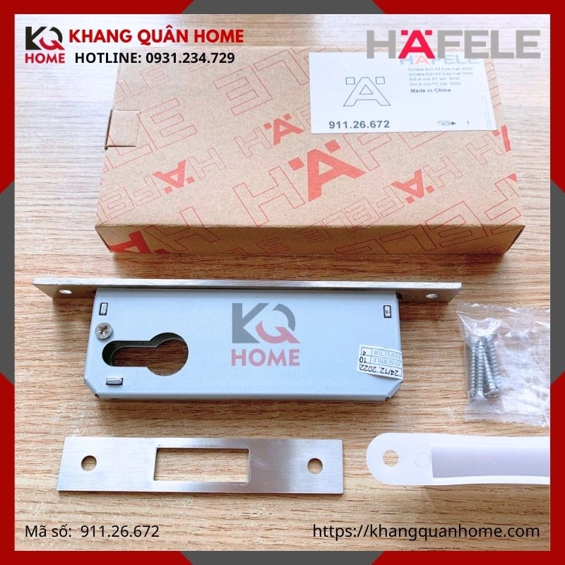 Thân khóa cửa trượt đố nhỏ hafele 911.26.672