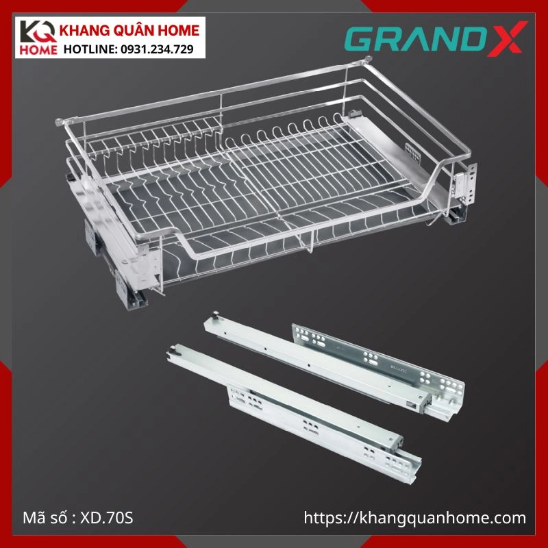 GIÁ BÁT ĐĨA GRANDX 700MM NAN DẸT XD.70S