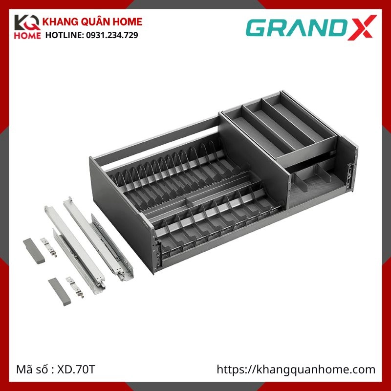 GIÁ BÁT ĐĨA GRANDX 700MM TITANIUM XD.70T