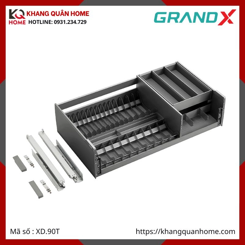 GIÁ BÁT ĐĨA GRANDX 900MM TITANIUM XD.90T