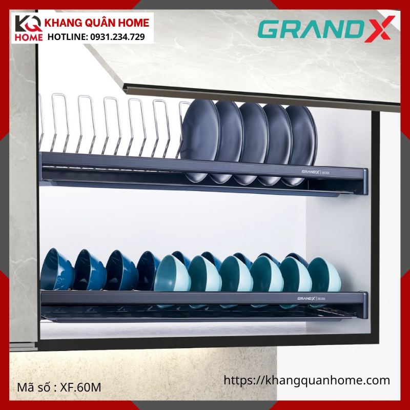 GIÁ BÁT ĐĨA CỐ ĐỊNH GRANDX 600MM NAN OVAL SUS304 XF.60M