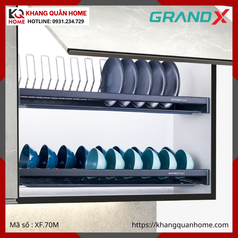 GIÁ BÁT ĐĨA CỐ ĐỊNH GRANDX 700MM NAN OVAL SUS304 XF.70M