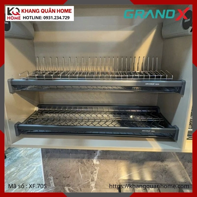 GIÁ BÁT ĐĨA CỐ ĐỊNH GRANDX 700MM NAN DẸT SUS304 XF.70S