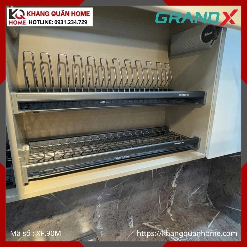 GIÁ BÁT ĐĨA CỐ ĐỊNH GRANDX 900MM NAN OVAL SUS304 XF.90M