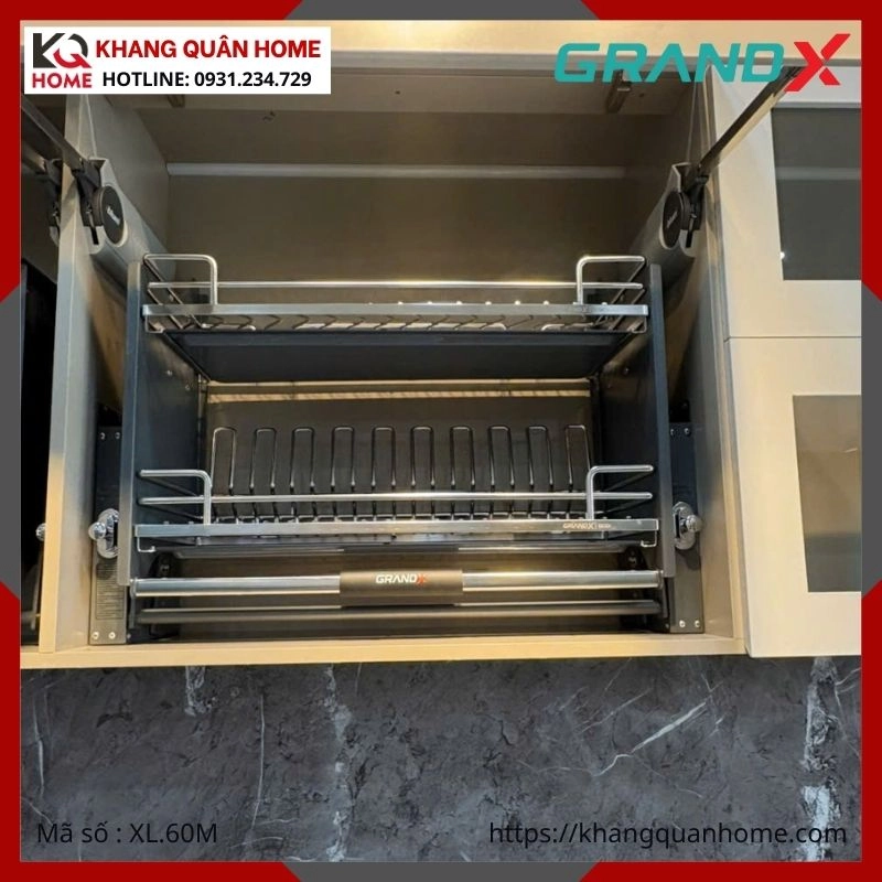 GIÁ BÁT NÂNG HẠ GRANDX NAN OVAL KHUNG THÉP 600MM XL.60M