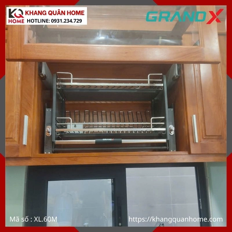 GIÁ BÁT NÂNG HẠ GRANDX NAN OVAL KHUNG THÉP 600MM XL.60M