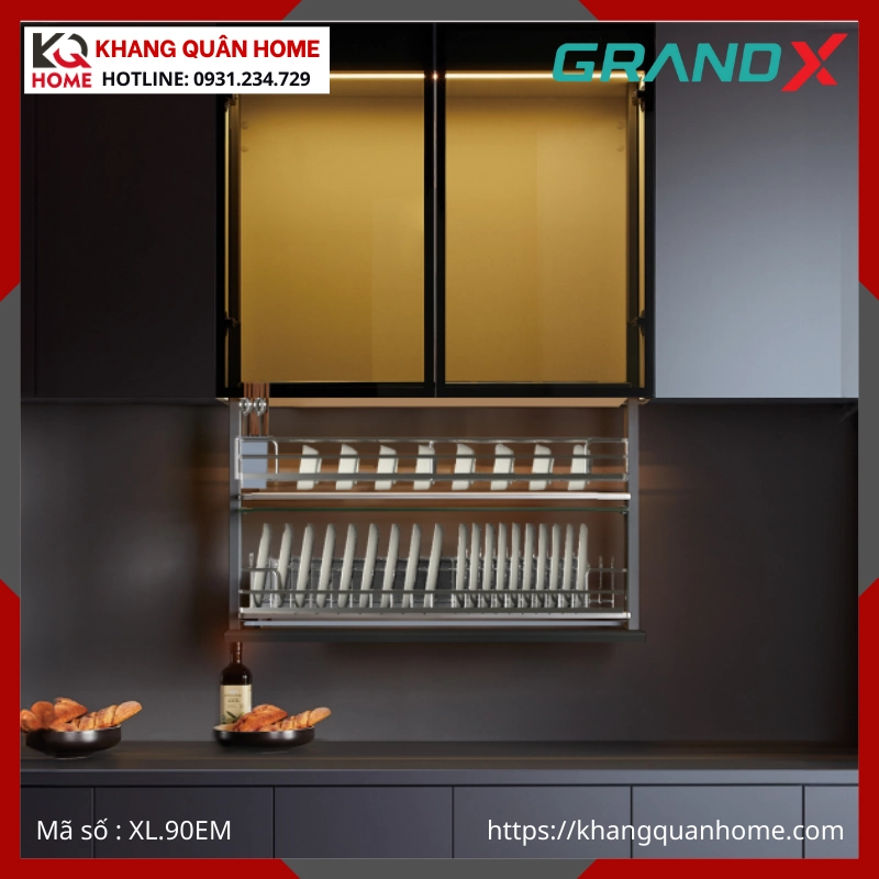 GIÁ BÁT ĐĨA NÂNG HẠ ĐIỆN THÔNG MINH NAN OVAL XL.90EM