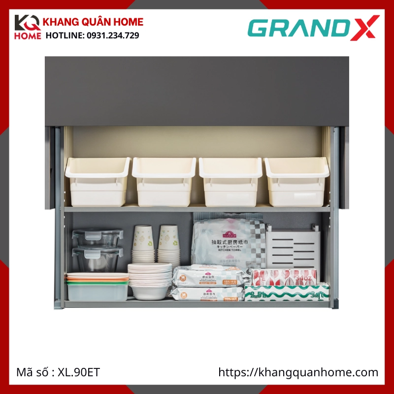 GIÁ GIA VỊ NÂNG HẠ ĐIỆN GRANDX TITANIUM 900MM XL.90ET