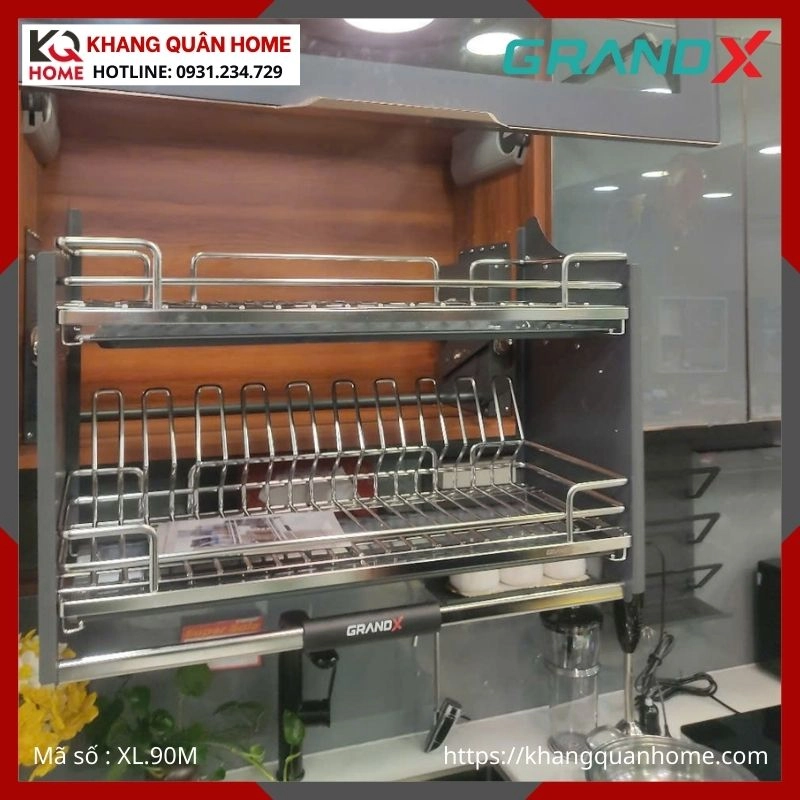 GIÁ BÁT ĐĨA NÂNG HẠ NAN OVAL SUS304 XL.90M