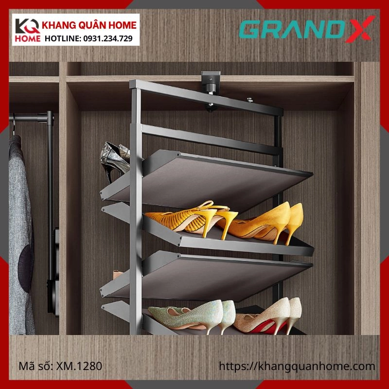 KỆ ĐỂ GIÀY GRANDX XOAY 360° 12 TẦNG XM.1280