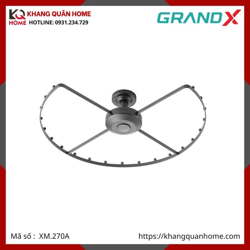 GIÁ XOAY TREO TRẦN GÓC TỦ QUẦN ÁO GRANDX XM.270A