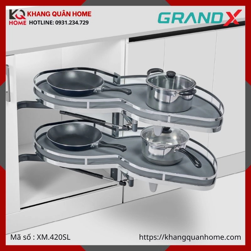  KỆ GÓC LIÊN HOÀN CHIẾC LÁ GRANDX XM.420SL (TRÁI)
