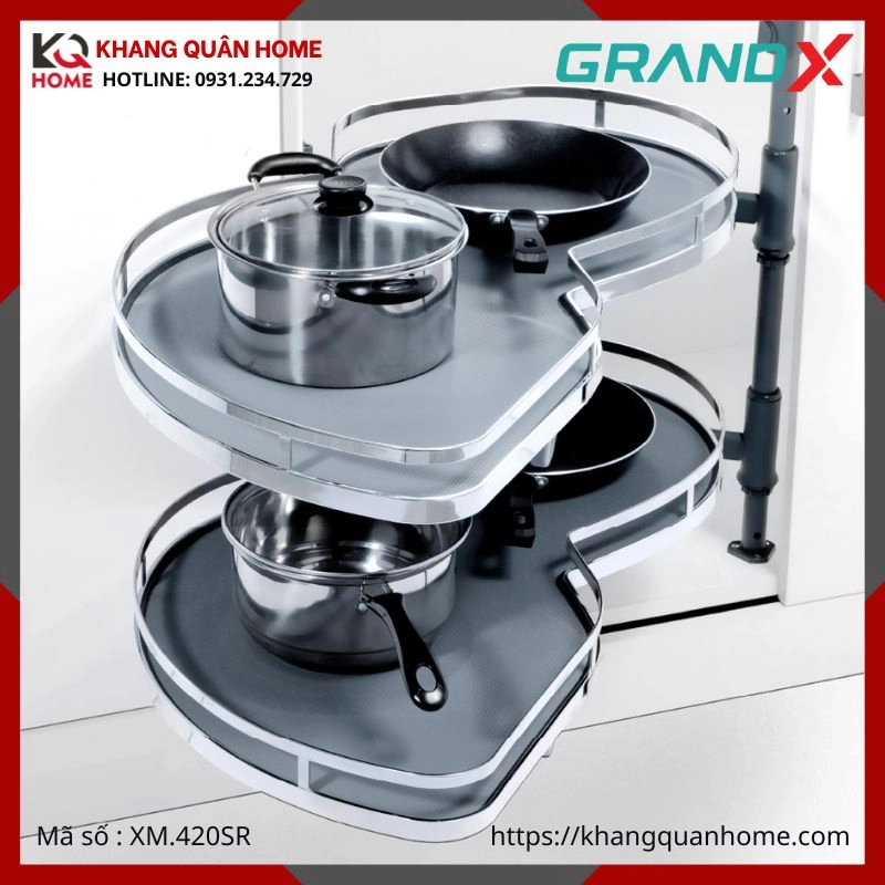  KỆ GÓC LIÊN HOÀN CHIẾC LÁ GRANDX XM.420SR (PHẢI)