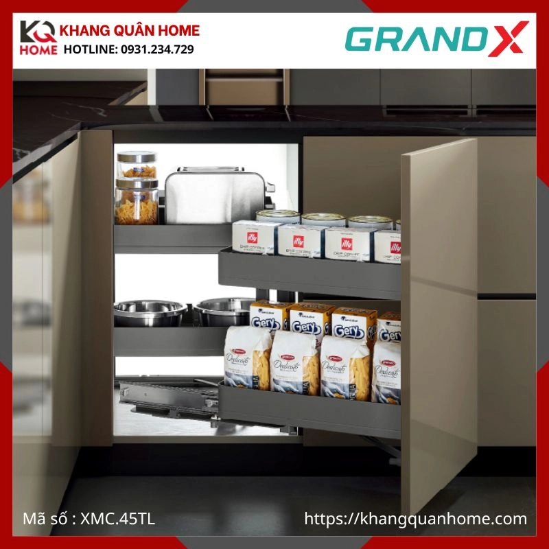 KỆ GÓC LIÊN HOÀN TITANIUM GRANDX XMC.45TL (TRÁI)