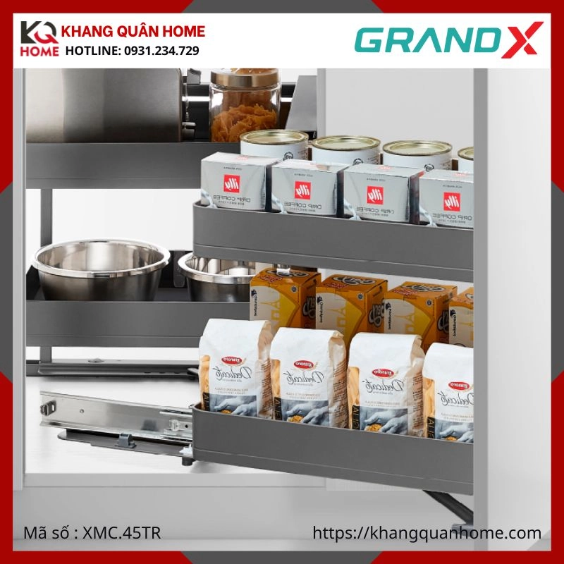 KỆ GÓC LIÊN HOÀN TITANIUM GRANDX XMC.45TR (PHẢI)