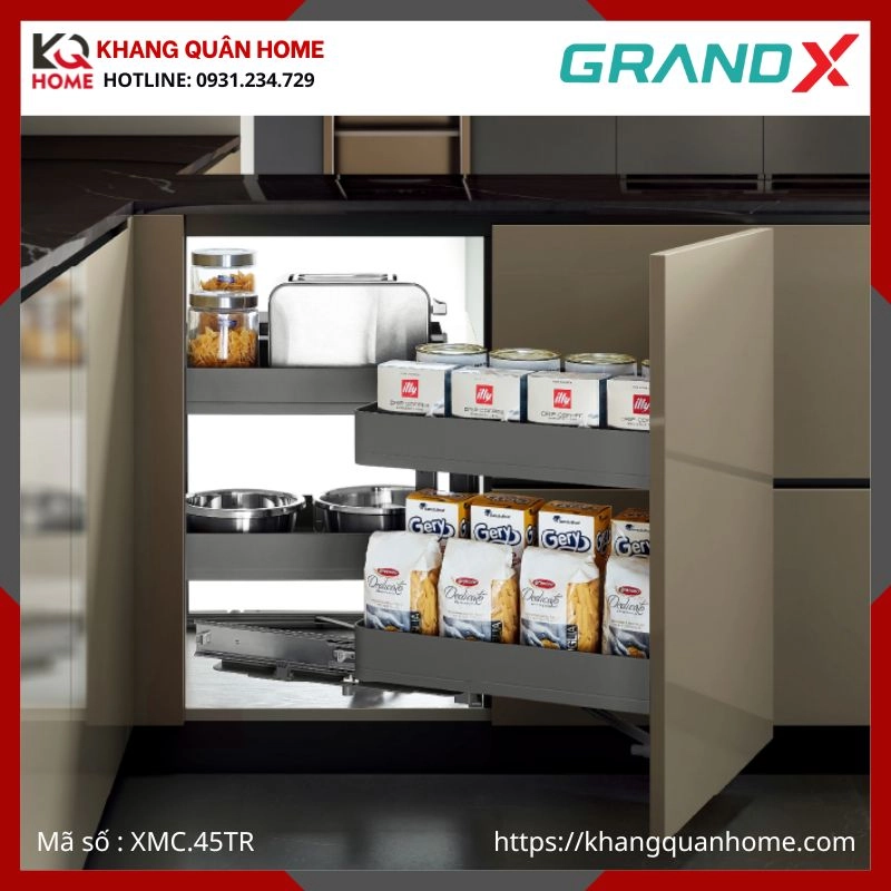 KỆ GÓC LIÊN HOÀN TITANIUM GRANDX XMC.45TR (PHẢI)