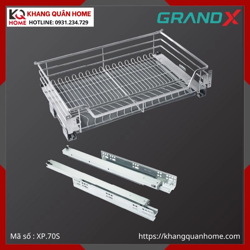 GIÁ XOONG NỒI GRANDX 700MM NAN DẸT XP.70S
