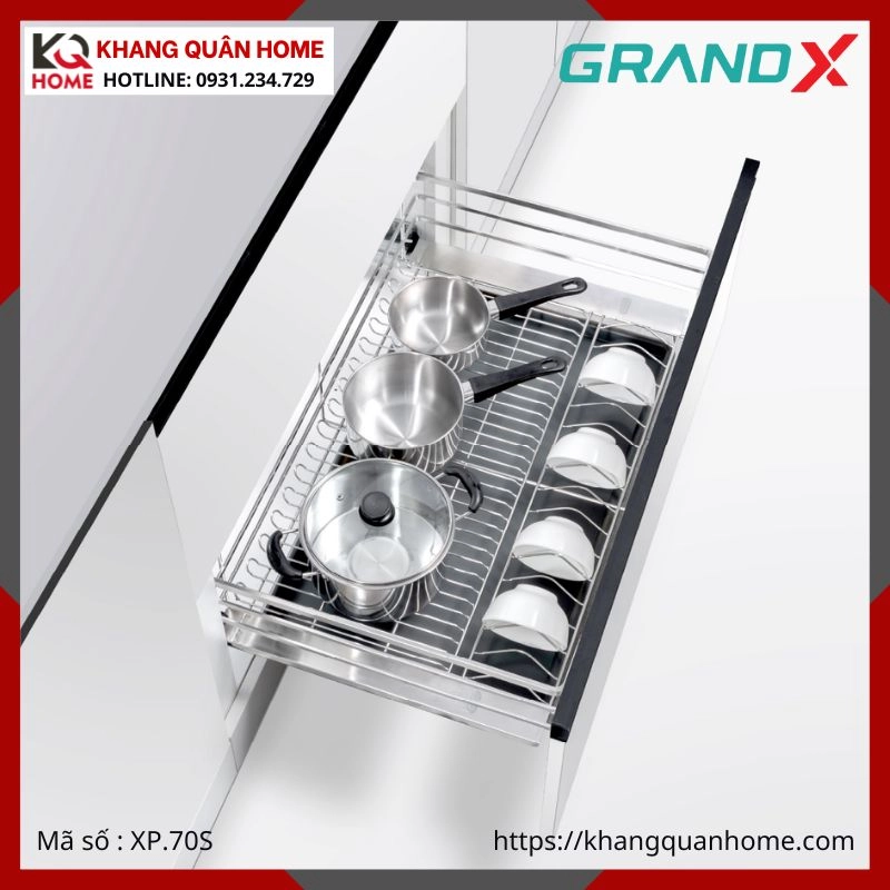 GIÁ XOONG NỒI GRANDX 700MM NAN DẸT XP.70S