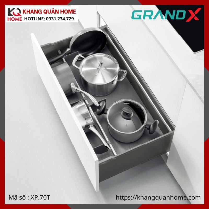 GIÁ XOONG NỒI GRANDX 700MM TITANIUM XP.70T