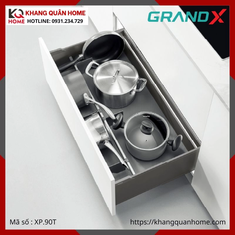GIÁ XOONG NỒI GRANDX 900MM TITANIUM XP.90T