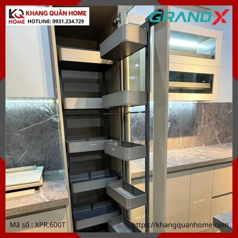 TỦ ĐỒ KHÔ GRANDX TITANIUM CÁNH MỞ R600MM XPR.600T