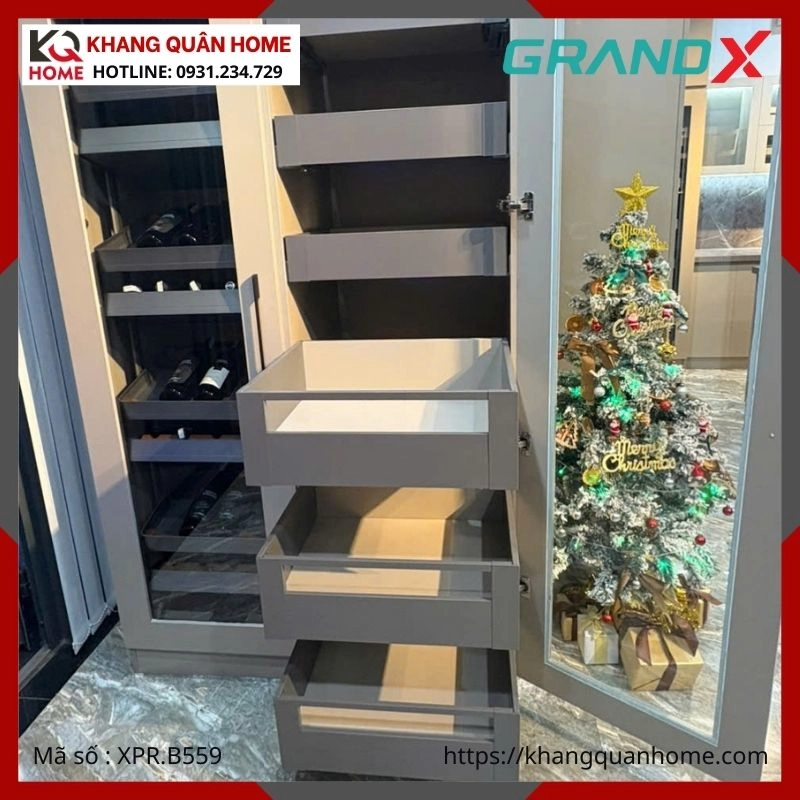  TỦ ĐỒ KHÔ GRANDX 5 TẦNG ĐỘC LẬP R500-900MM XPR.B559
