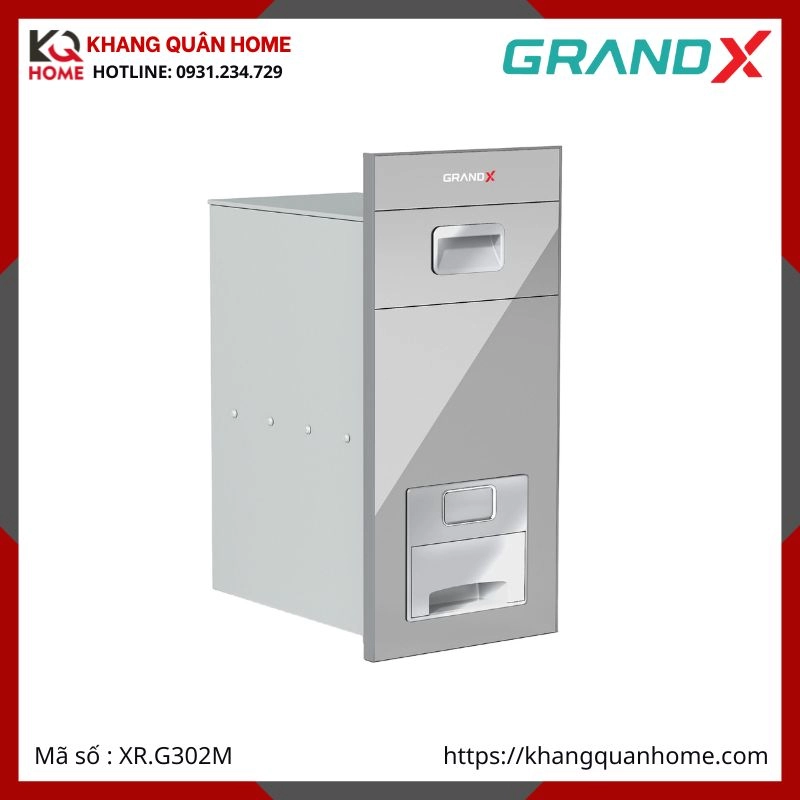 THÙNG GẠO GRANDX MẶT GƯƠNG ÂM TỦ XR.G302M