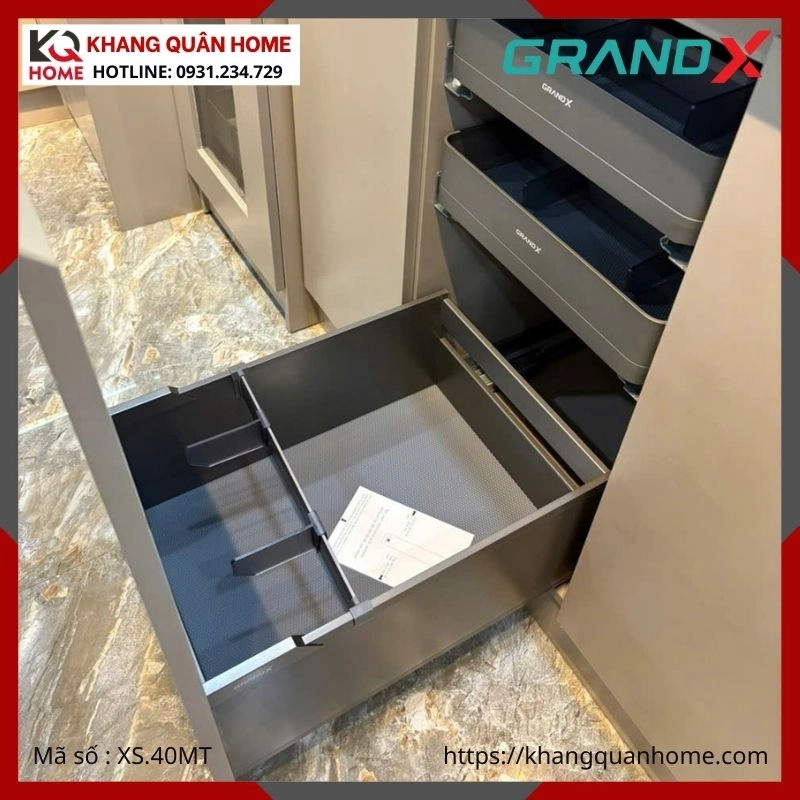 GIÁ GIA VỊ 3 TẦNG ĐỘC LẬP TITANIUM GRANDX 400MM XS.40MT