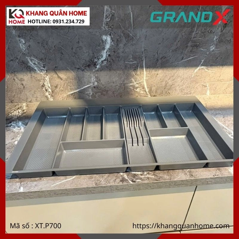 KHAY CHIA MUỖNG NĨA GRANDX NHỰA 