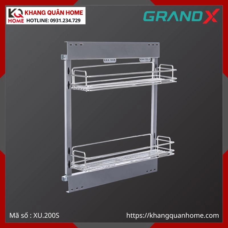 GIÁ ĐỰNG CHẤT TẨY RỬA GRANDX NAN DẸT XU.200S 