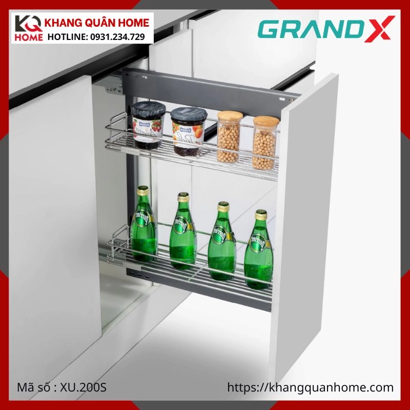 GIÁ ĐỰNG CHẤT TẨY RỬA GRANDX NAN DẸT XU.200S 