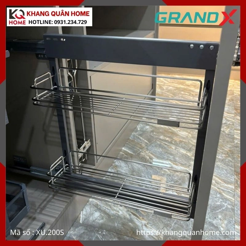 GIÁ ĐỰNG CHẤT TẨY RỬA GRANDX NAN DẸT XU.200S 