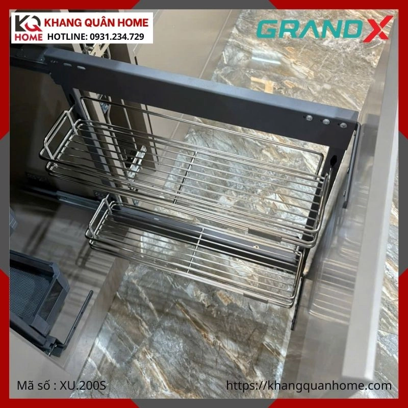GIÁ ĐỰNG CHẤT TẨY RỬA GRANDX NAN DẸT XU.200S 