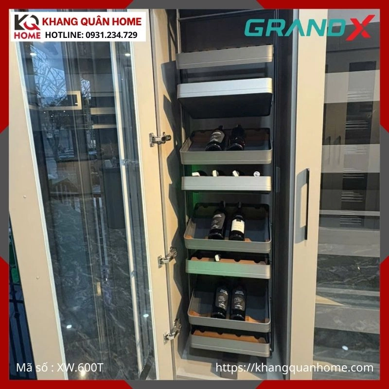 TỦ RƯỢU XOAY GRANDX 8 TẦNG R600MM XW.600T