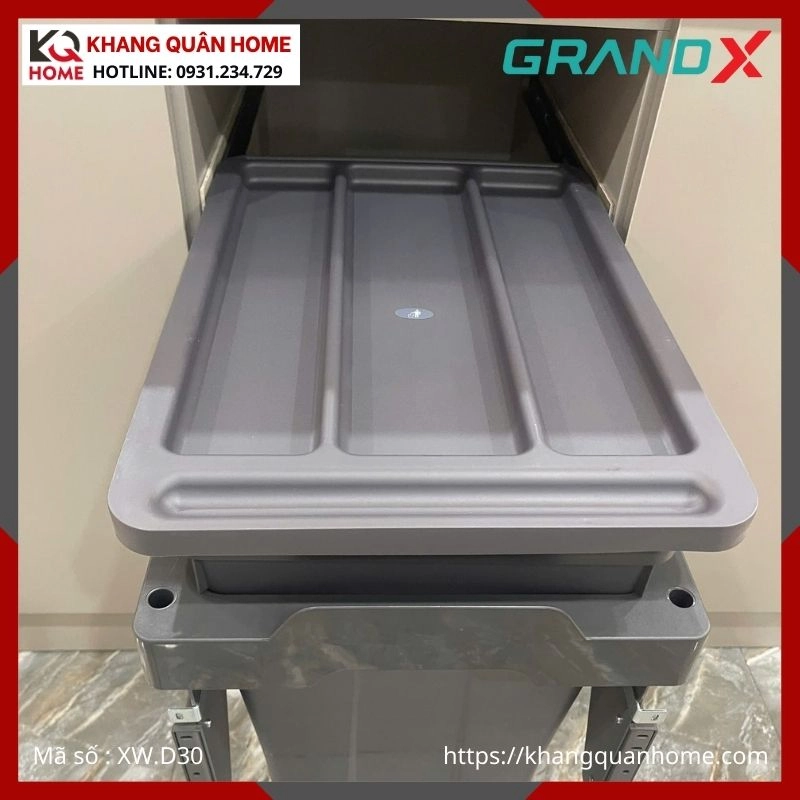 THÙNG RÁC ĐÔI GRANDX ÂM TỦ 24L R300MM XW.D30