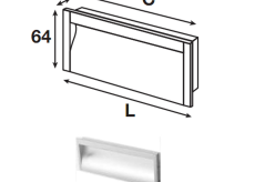 Tay nắm âm 224 x 311mm Hafele 152.11.935